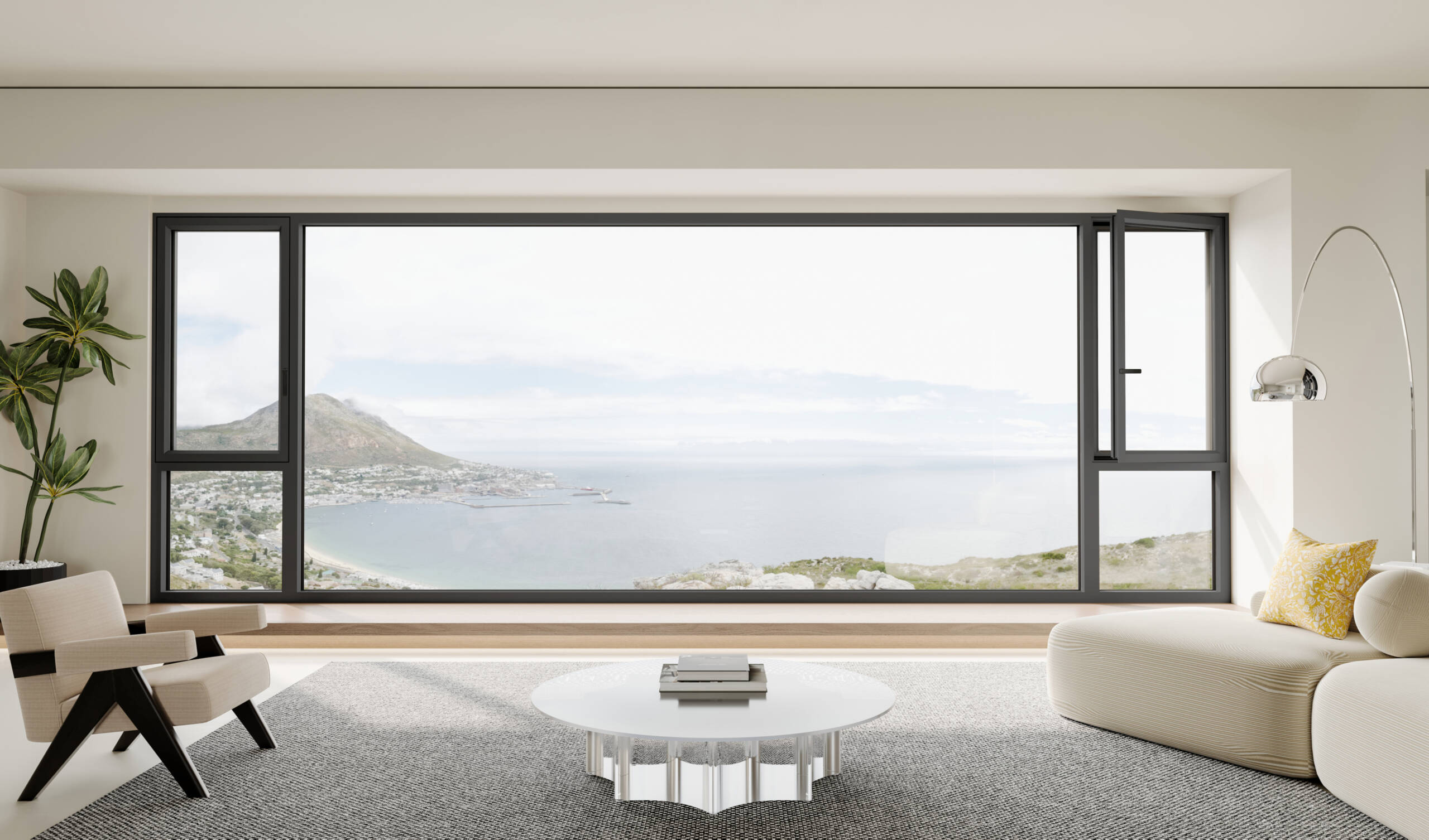 EW 90 Outward Casement Window on a balcony